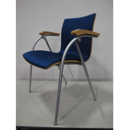 Thonet bezoekersstoel blauw Thonet bezoekersstoel blauw