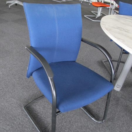 Klober sledestoel blauwe bekleding Klober sledestoel blauwe bekleding